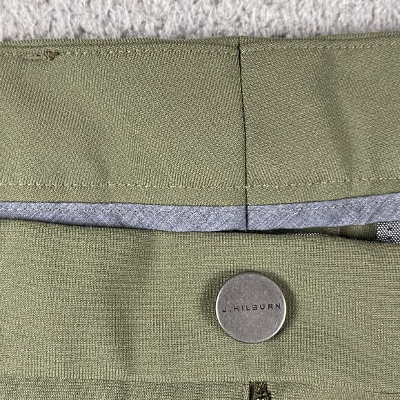 J. Hilburn Men's 36x31 Olive Green Slacks Chino Causal Formal Office Classic - Picture 3 of 11